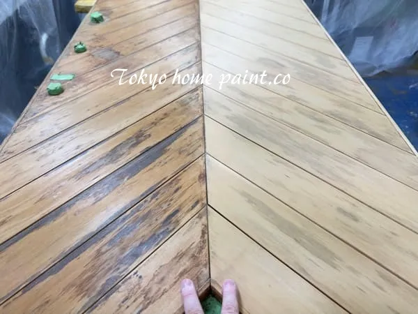 木製玄関ドア・適切な削り方法で肌を調整