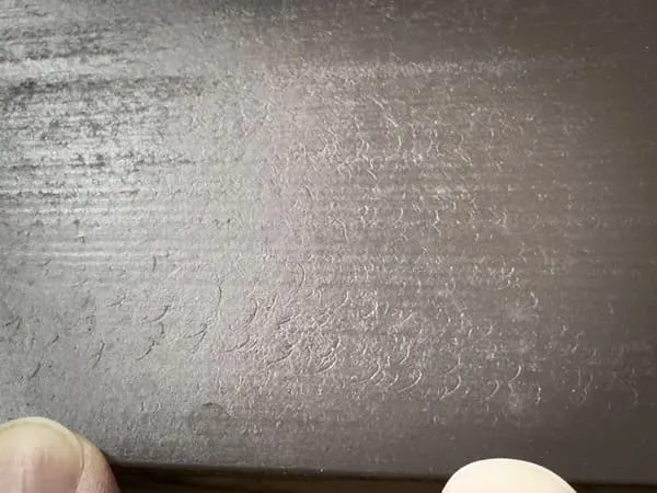 木製玄関ドア・間違えた削りの跡型