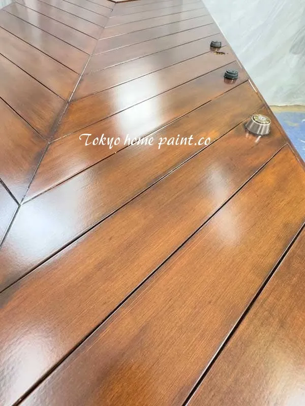 木製玄関ドアウレタン仕上げ・綺麗な肌01