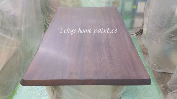 無垢材テーブル 天板・サンディング作業後