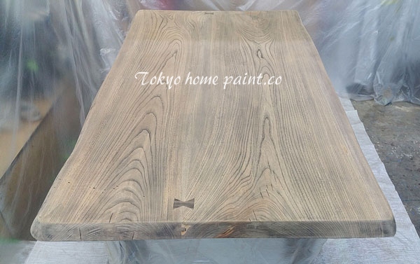 無垢材テーブル 天板・既存の塗料全て除外