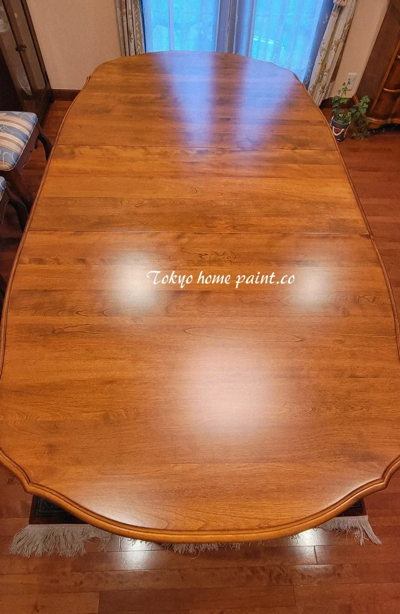 木製テーブル再塗装 家具塗装 修復事例