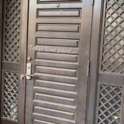 木製玄関ドアの塗装/世田谷区工事前