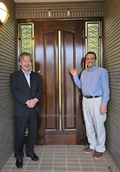 千葉県で施工したアイカ製玄関ドア仕上がりとお客様