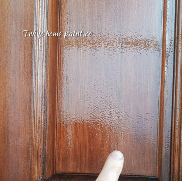 オイルメンテナンスはこれ程危険です。塗装が弾かれてしまう事実