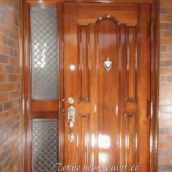 YAMAHA玄関ドア塗装修理、ウレタン仕上げ・横浜市